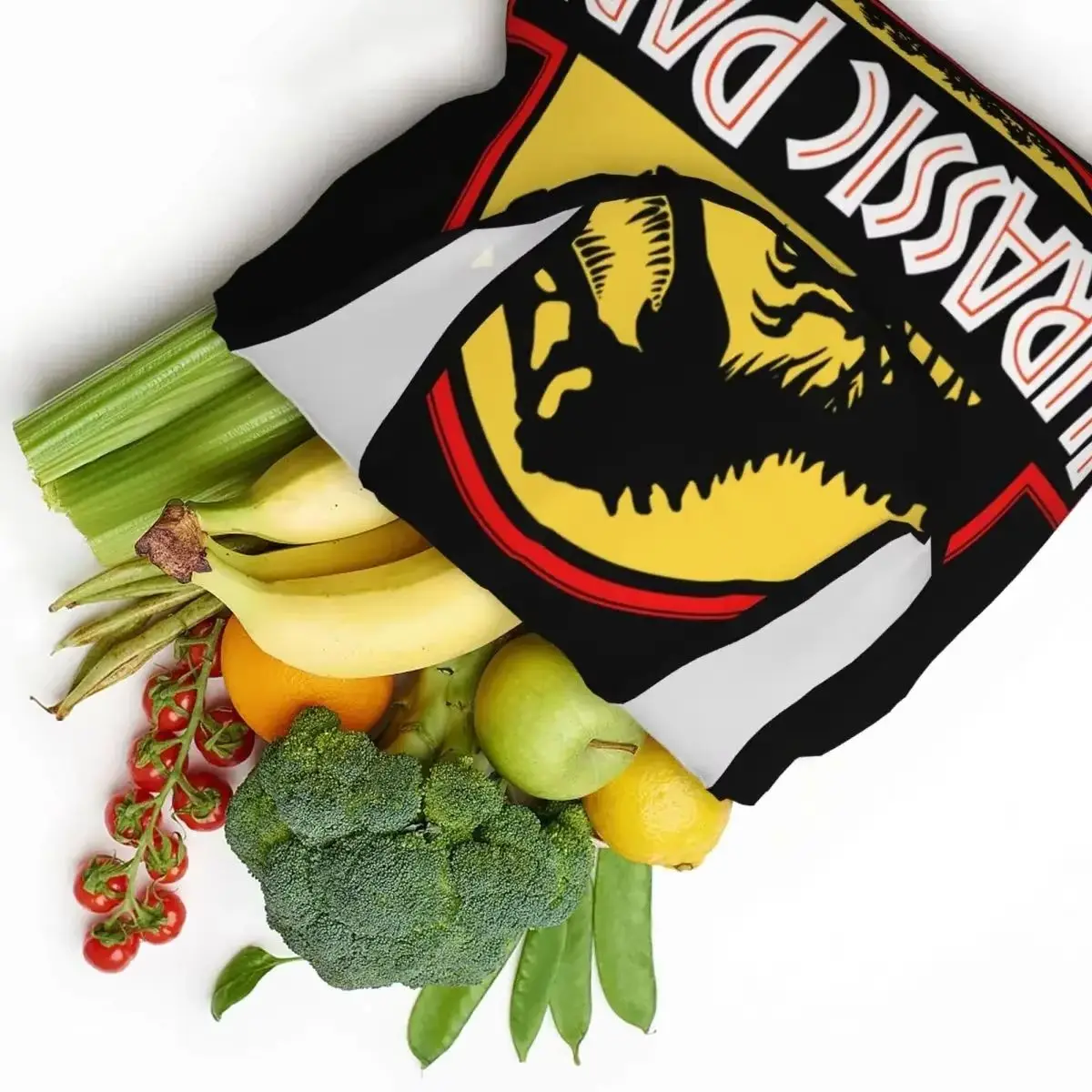 

Reusable Jurassic Parks Women Canvas Shoulder Tote Bag Washable Grocery Shopper Bags Handbag