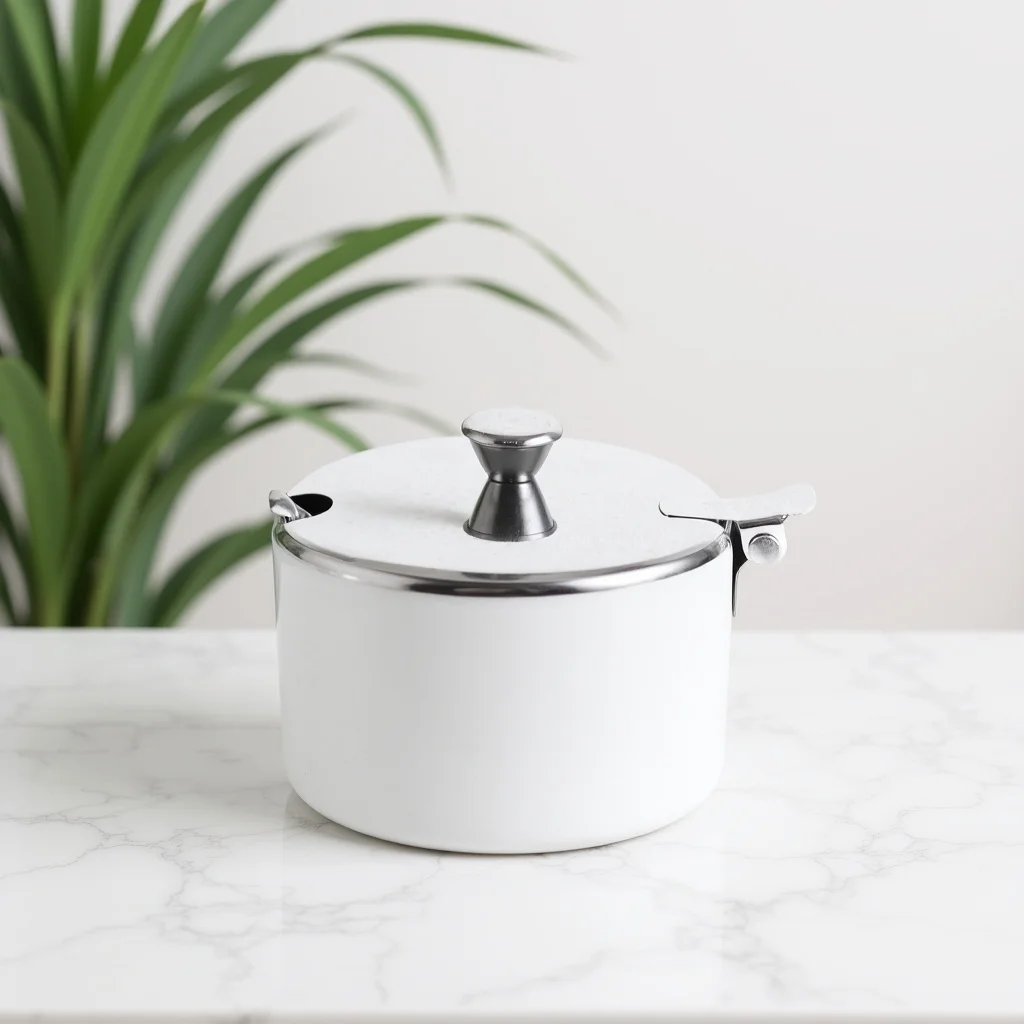 Jarra de açúcar de aço inoxidável com colher, recipiente multiuso para armazenamento de temperos, jarra de condimentos de cozinha, especiarias reutilizáveis