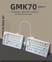 ZUOYA GMK70 separate Gaming Mechanical Keyboard kit VIA/Qmk 3-Mode Wireless Bluetooth Hot Swappable Gasket Customization Keyboar