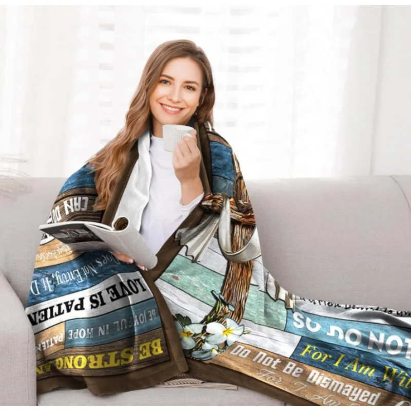 هدايا مسيحية ملهمة للنساء - بطانيات دينية، هدايا للرجال، بطانيات مسيحية للإيمان للنساء