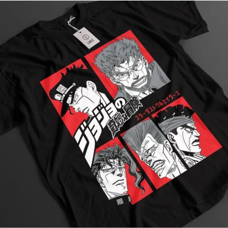Jojo's Bizarre Adventure T-Shirt Jotaro Tshirt Dio Joseph Shirt Giorno Anime Tee