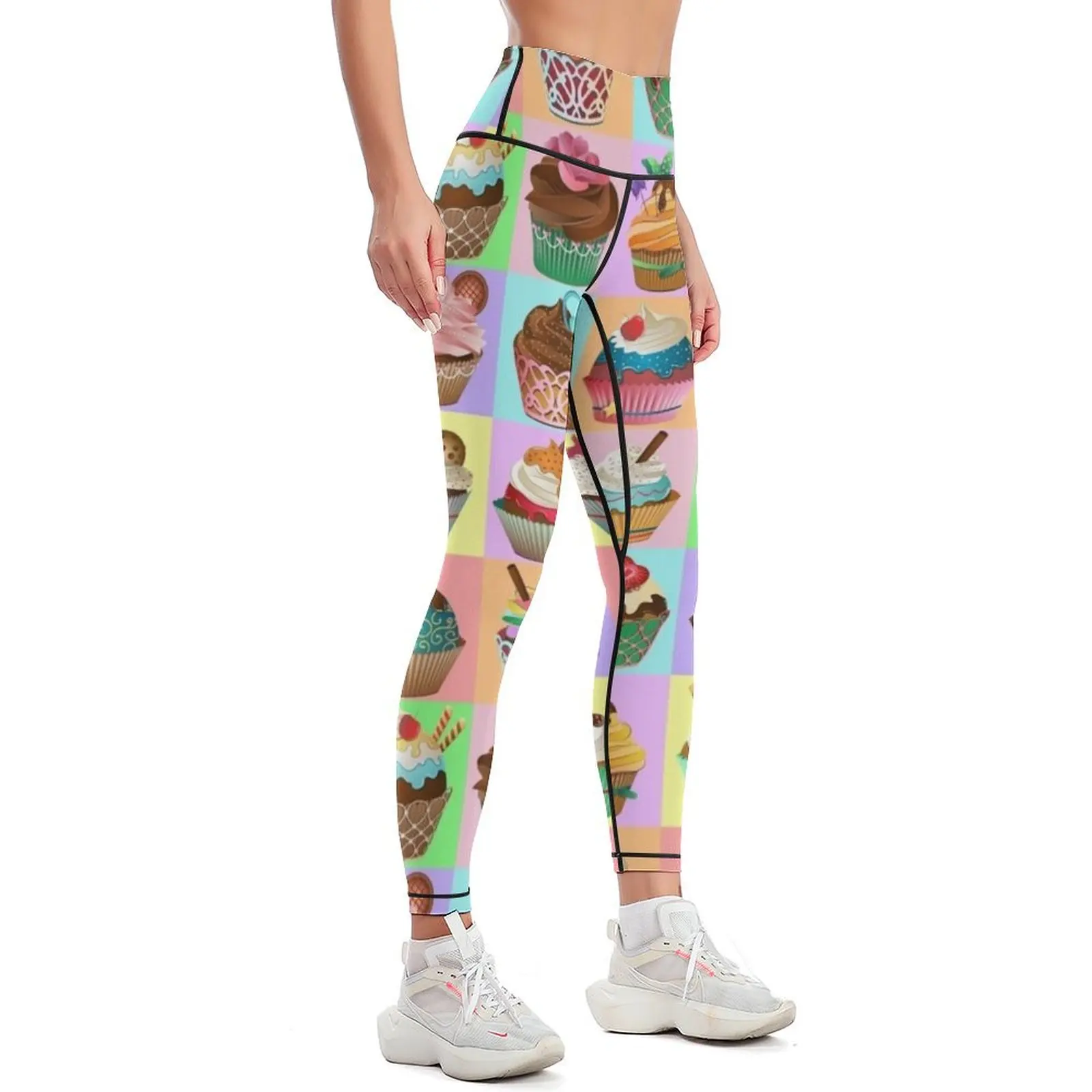 Cupcake Pattern Leggings sports shirts gym Sports female Womens Leggings