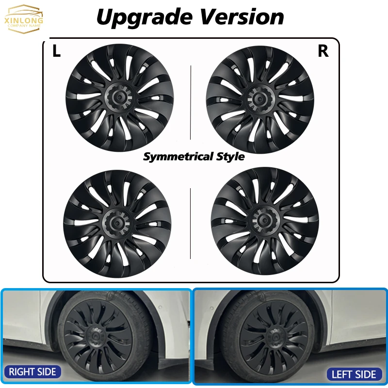 4PCS HubCap Performance Automobile Hub cap Full Cover Accessories for Tesla Model Y 19 Inch Wheel Caps 2018-2023