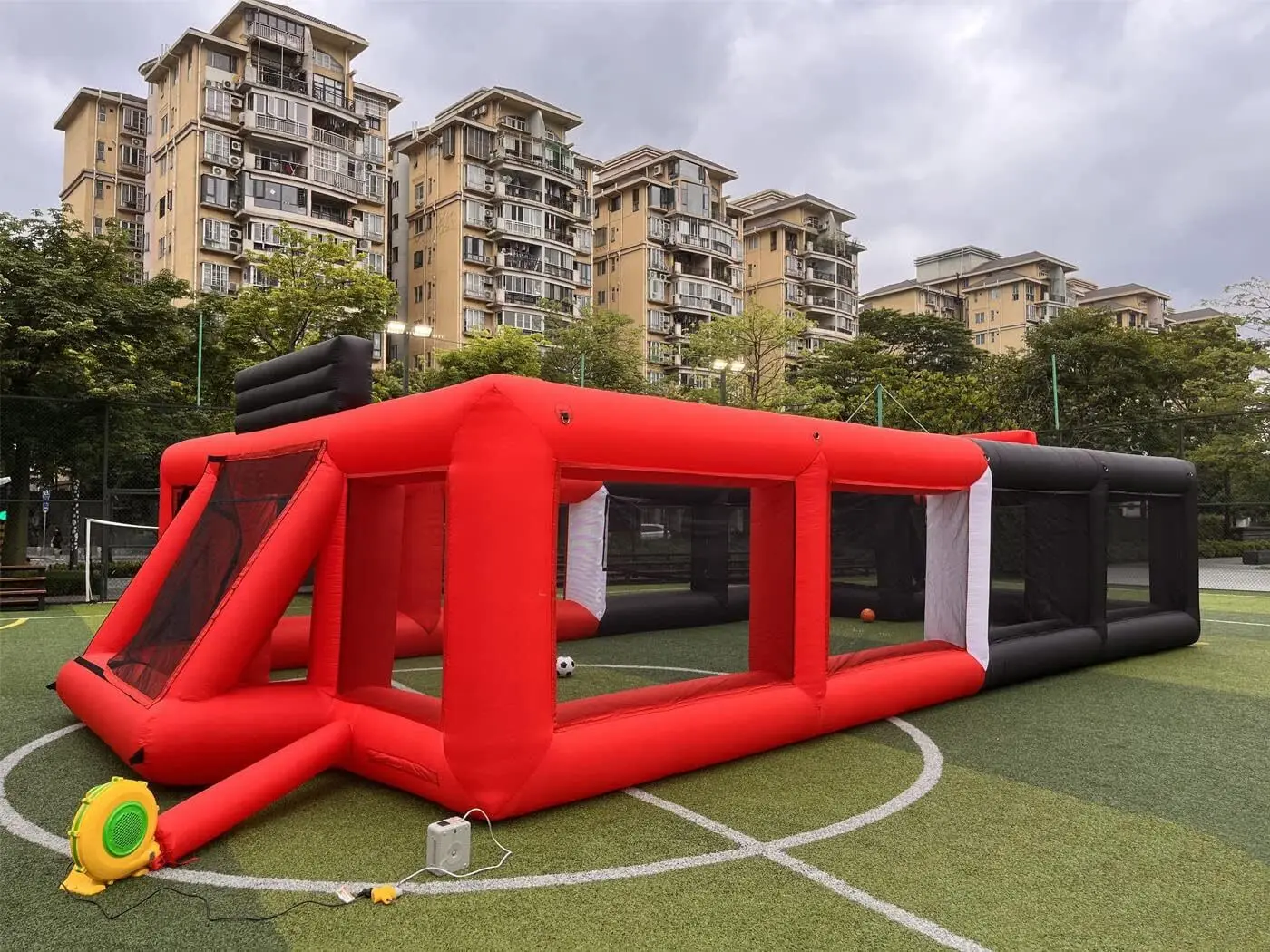 3 In 1Inflatable Soccer Football Pitch Basketball Volleyball Field Portable Inflatable Court New Sports Game Facility