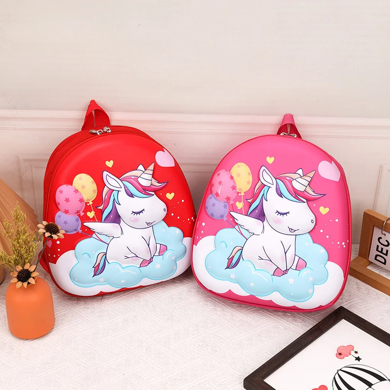 Cute Unicorn Backpacks Cartoon Animal School Bag Children Schoolbags Kids Colorful Soft Cotton Backpack Girls Bags