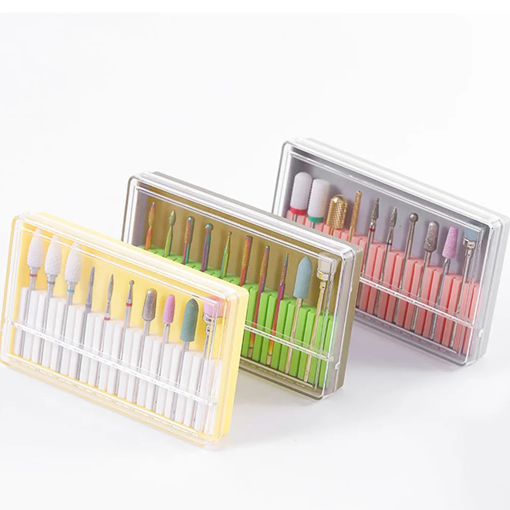 

1Set Nail Drill Bits Set Ceramic Professional Manicure Grinding Heads Kit for Acrylic Gel Nail Art Tools Manicure Drill Bits