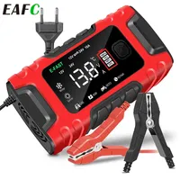 EAFC 10A Full Automatic 12V 24V Car Battery Charger Pulse Repair Chargers Wet Dry Lead Acid Battery Charger Digital LCD Display