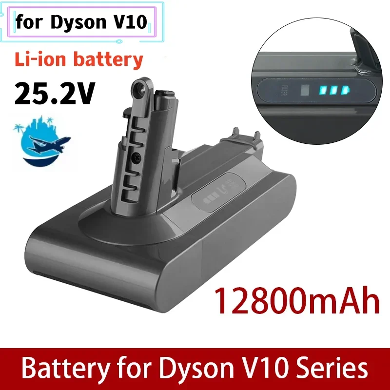 2026 For Dyson V10 12800mAh 25.2V Battery for Dyson SV12 Battery Absolute Animal Li-ion Vacuum Cleaner Rechargeable BATTERY SV12