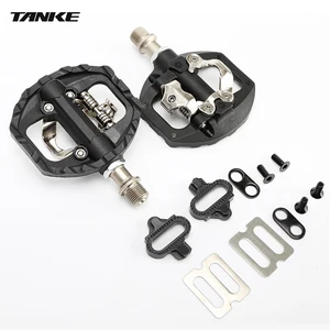 Tanque-santain bike pedals with 3 sealed bearings, dual clipless spd, flat and lock, aluminum cycling pedal, nylon cycling accessories 7 Main Sales Double Pedal - №8