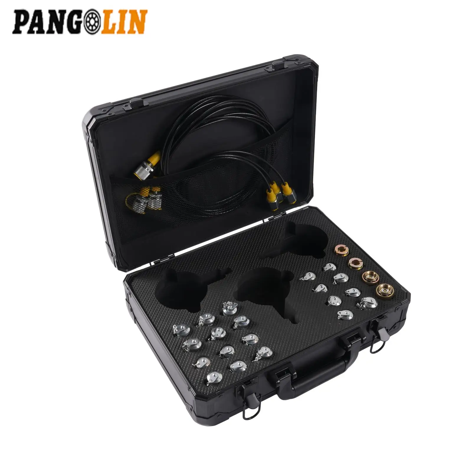 1Set Digital Pressure Hydraulic Gauge Kit with 3 Pressure Gauges 3 Test Hoses & 24 Couplings for CASE Komatsu Construction Mach