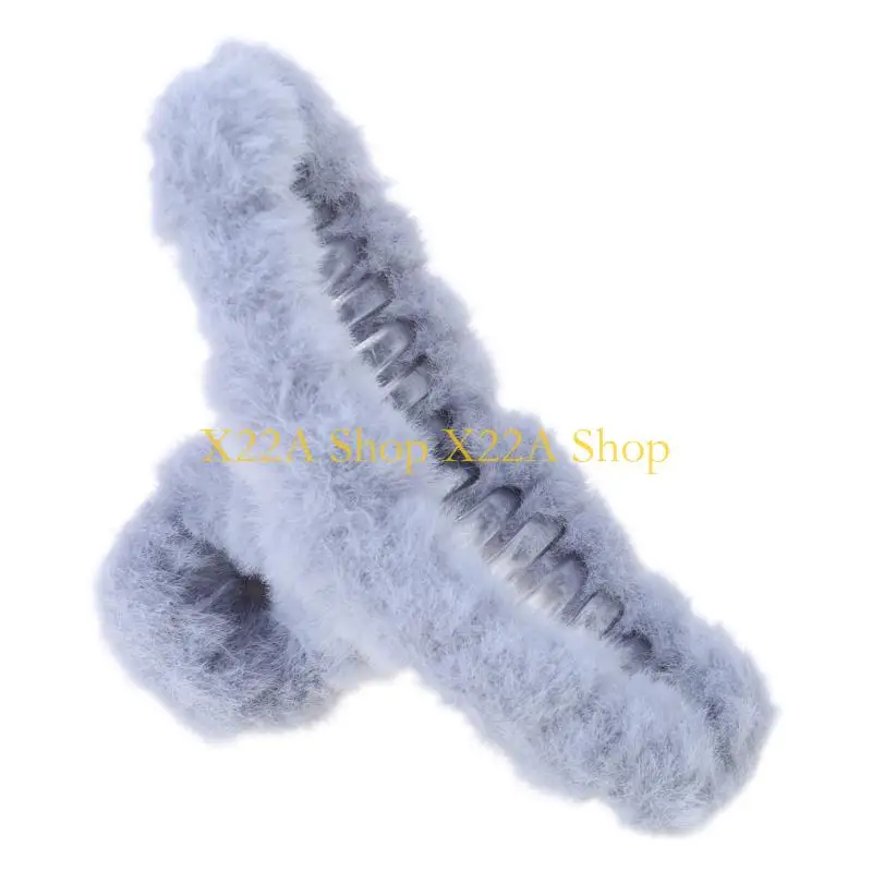 Unique Fashion Furs Hair Claw Clip Colorful Hair Barrette Fluffys Plush Hair Claw