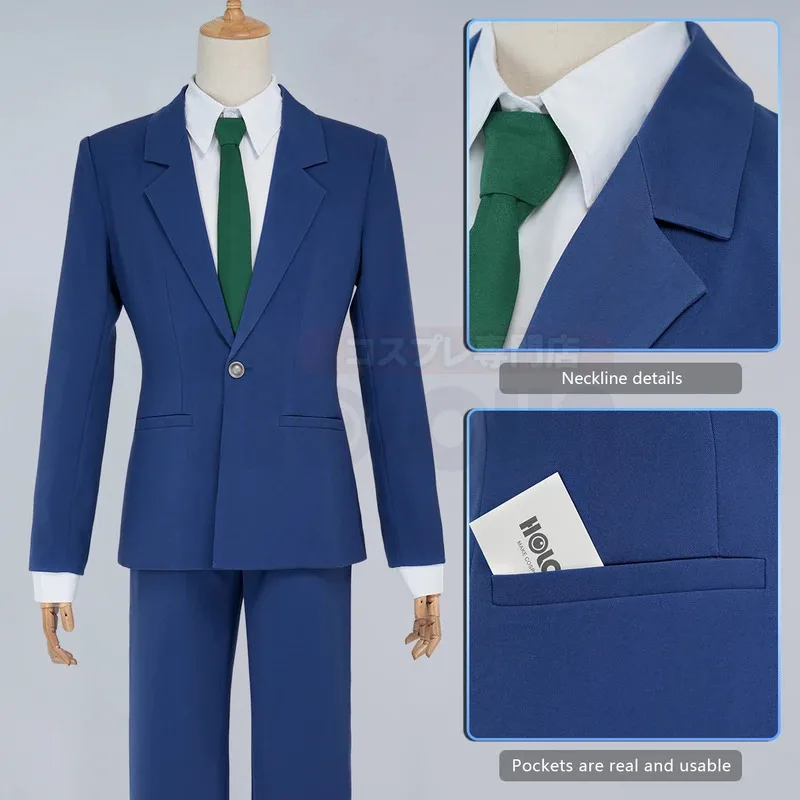 

Detective Conan Anime Jimmy Kudo Kusuda Rikum Cosplay Costume Lining Suit Shirt Tie Pants Daily Wear Christmas Yearx;8's,6;