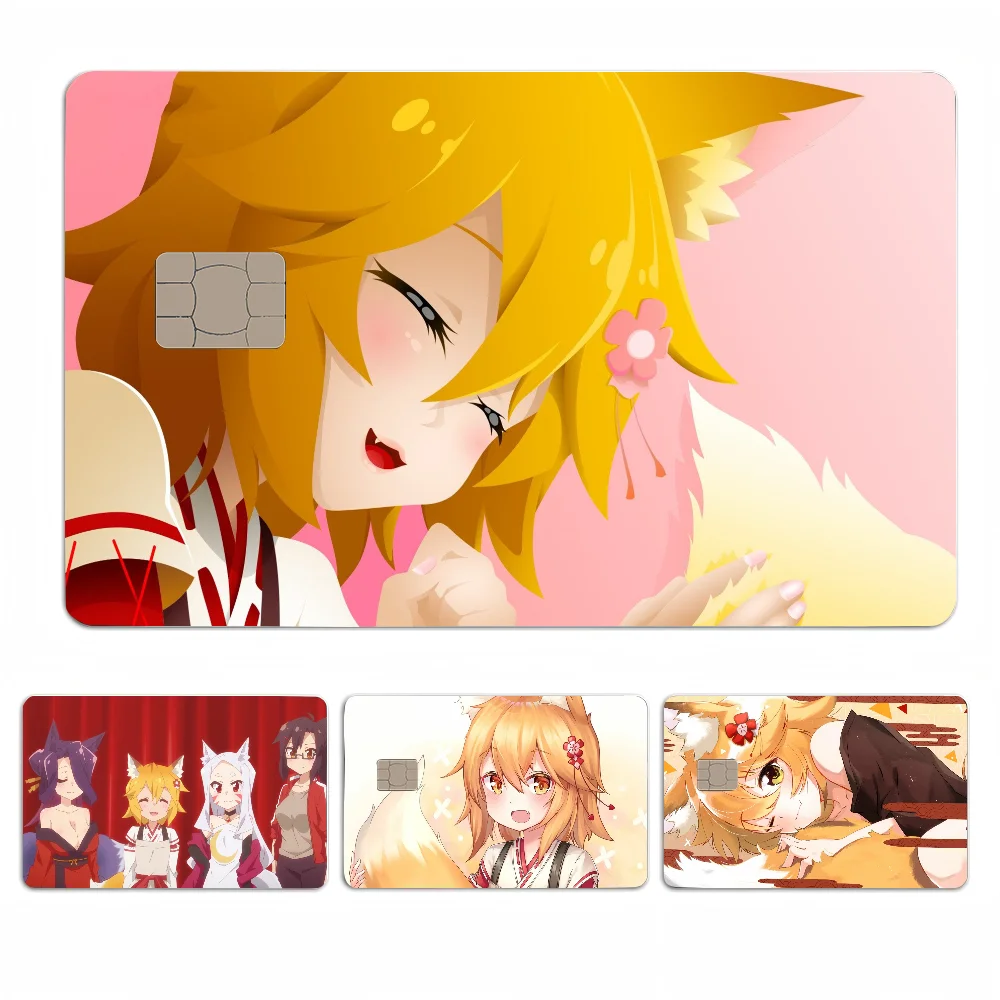 The Helpful Fox Senko San Cartoon Credit Card Skin Stickers For Bank Card Bus Metro Card Sticker Waterproof Women Gift