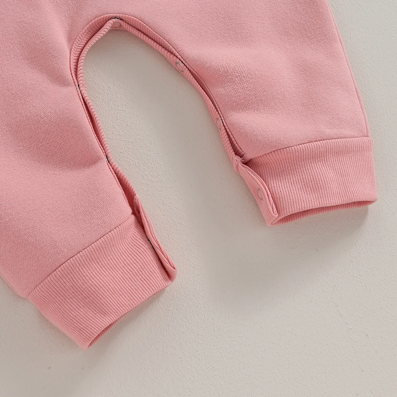 Toddler Infant Baby Sweatshirt Romper Solid Color Fleece Long Sleeve Round Neck Jumpsuit for Newborn Cute Clothes image 6