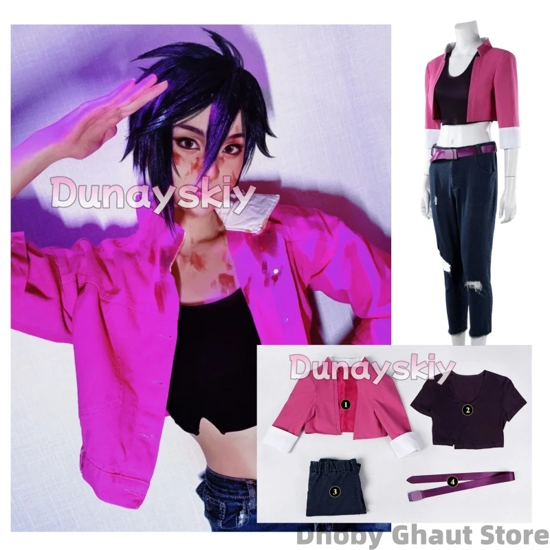 

Game Dis Patch Invisigal Cosplay Costume Role-playing Clothing Coat Belt Pant Women Female Fantasia Outfits Halloween Party Suit