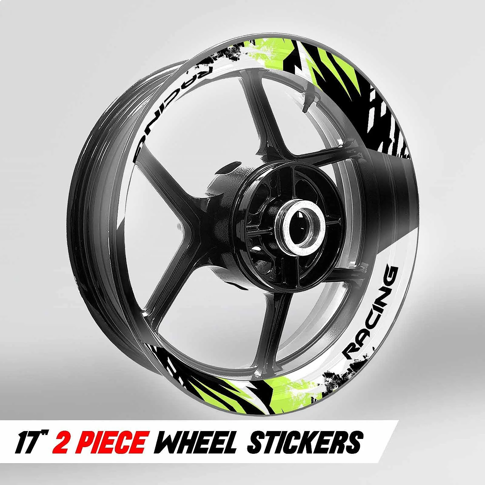 S05W Light Green 2-Piece Rim Decals Wheel Stickers For Kawasaki Z900RS 18-22