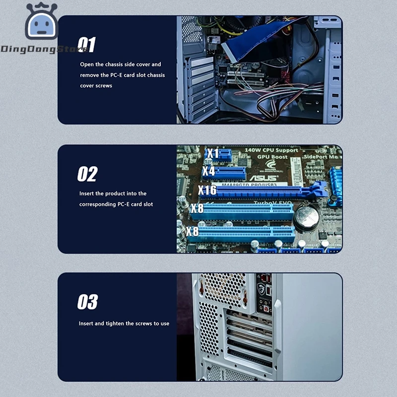 10G Dual-port Ethernet Card 10G X540-T2 PCIE-X8 Network Expansion Adapter Dual-port Network Card Suitable For Multiple Systems