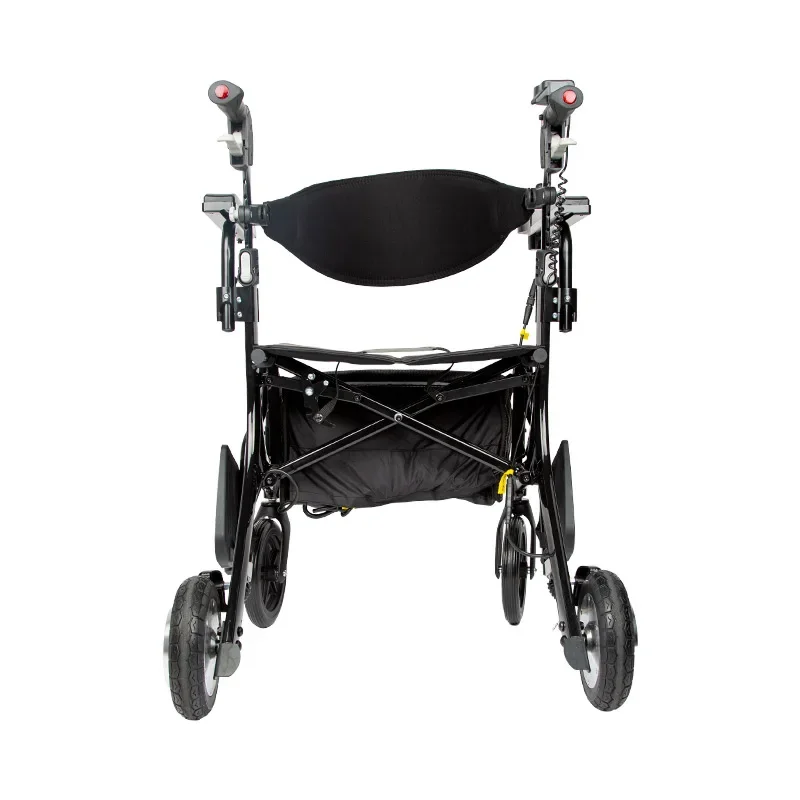Foldable electric outdoor walker rollator with seat