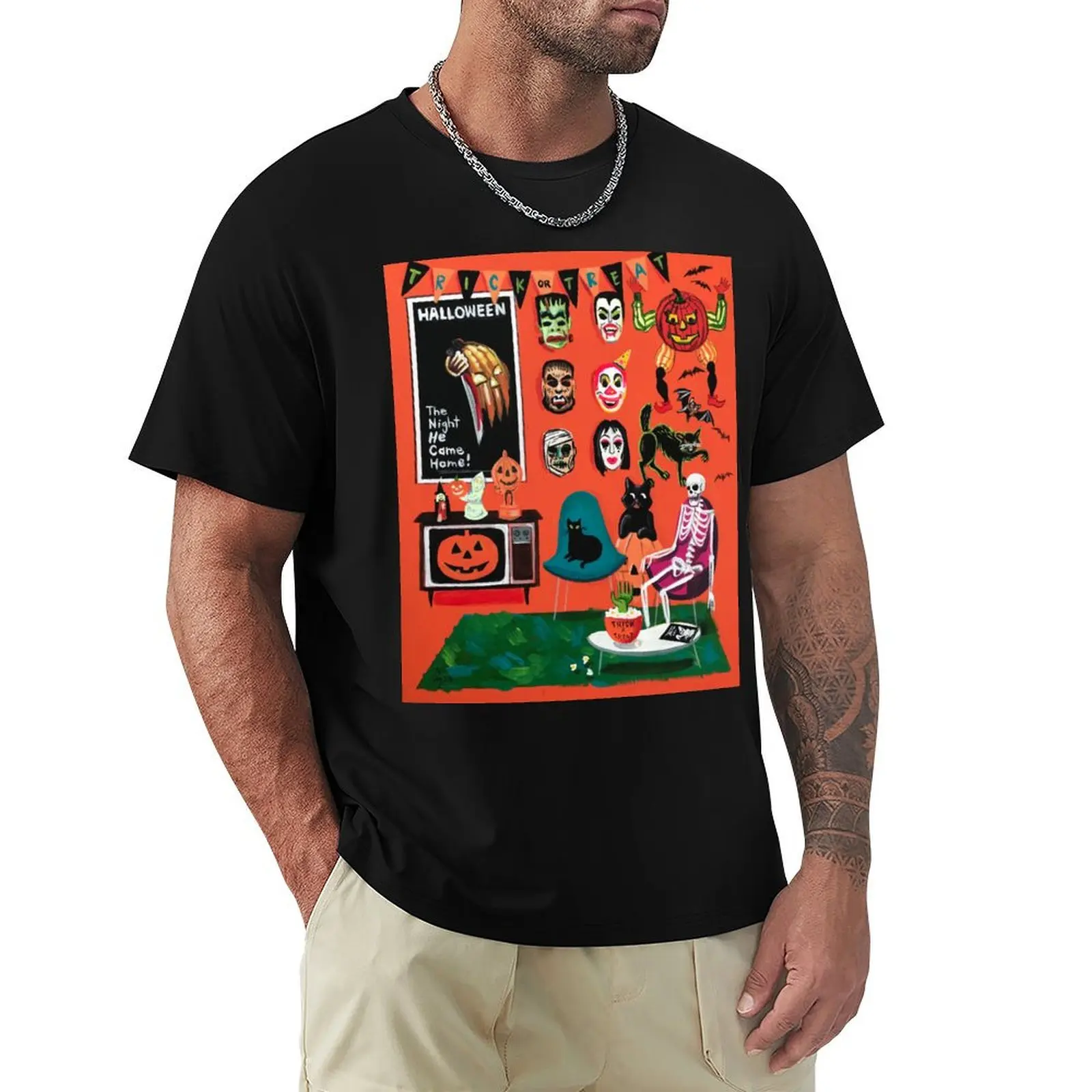 Halloween Freak T-Shirt Vintage Style Printed Top