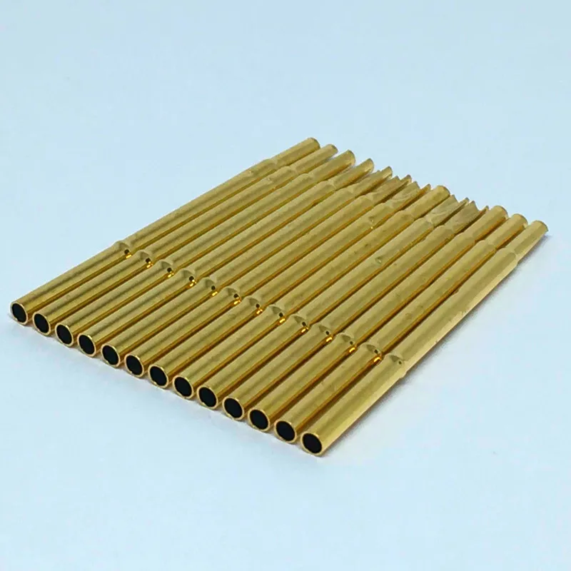 20/100PCS R100-5S Test Pin P100-B1 Receptacle Brass Tube Needle Sleeve Seat Solder Connect Probe Sleeve 29.2mm Outer Dia 1.67mm