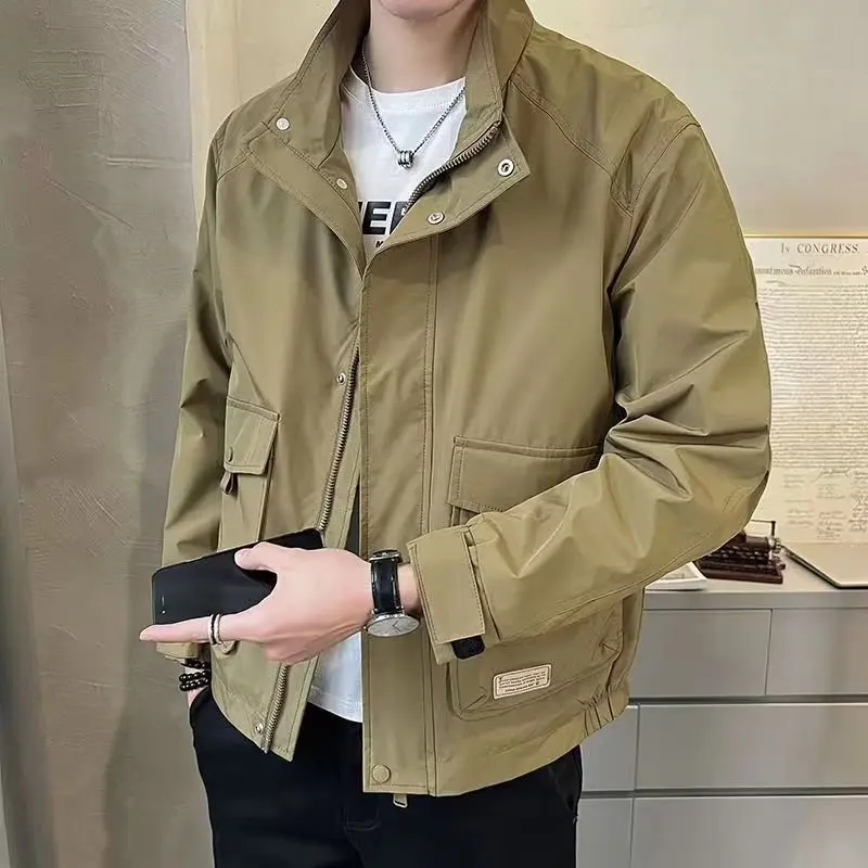 2026 New Coat Men's Spring and Autumn Trendy Brand Fashion Handsome Top Tooling Jacket Clothes