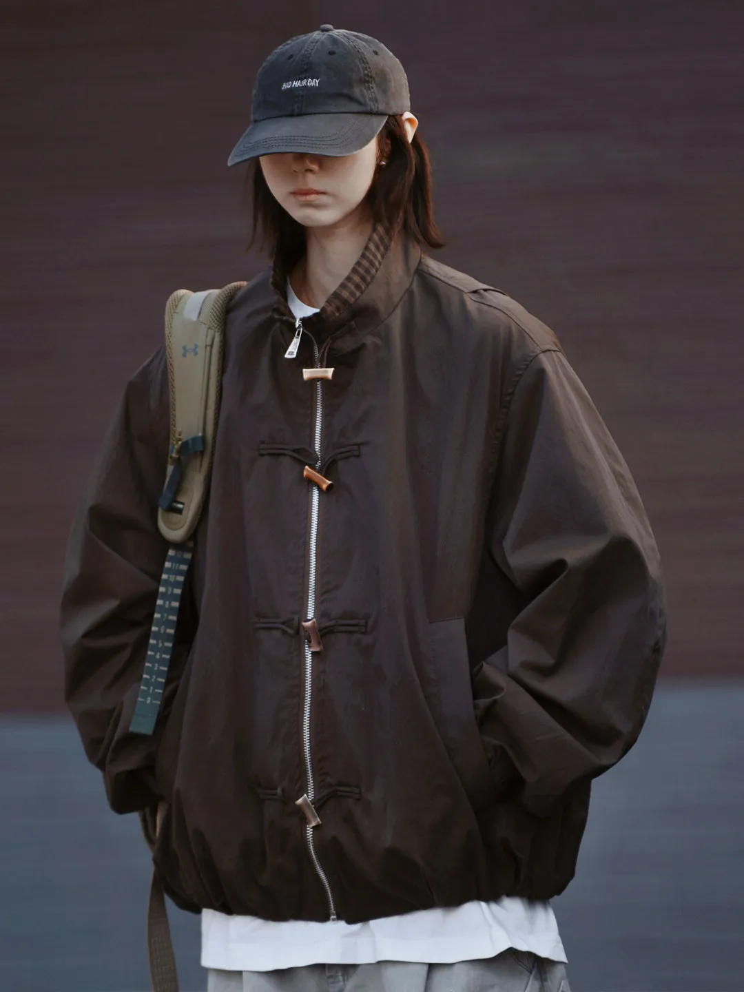 

Весенняя новинка: тонкая куртка в китайском ретро-стиле с пуговицами и воротником-стойкой, повседневная свободная унисекс-верхняя одежда