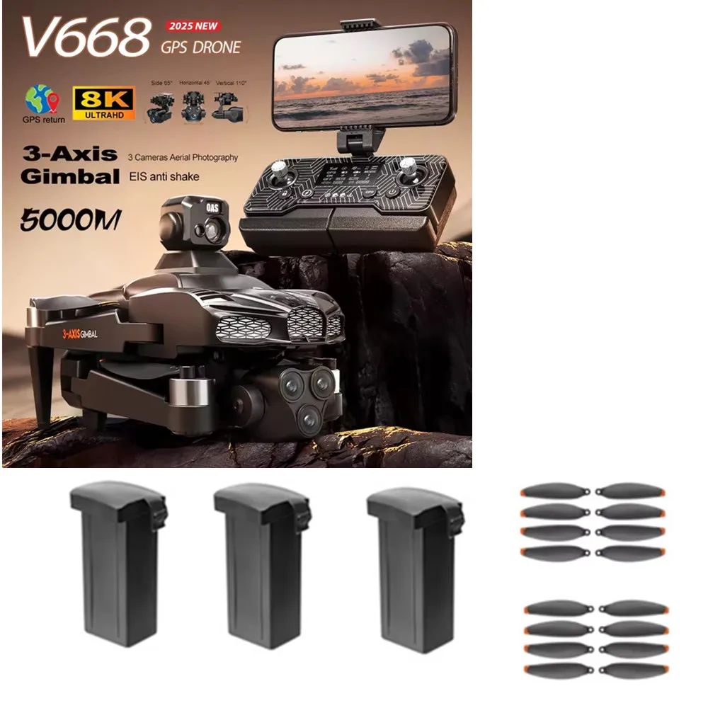 

V668 Drone Accessory 7.4v 3000mAh Battery / V668 Drone Propeller Blade V668 Drone Parts V668 Drone Original Parts