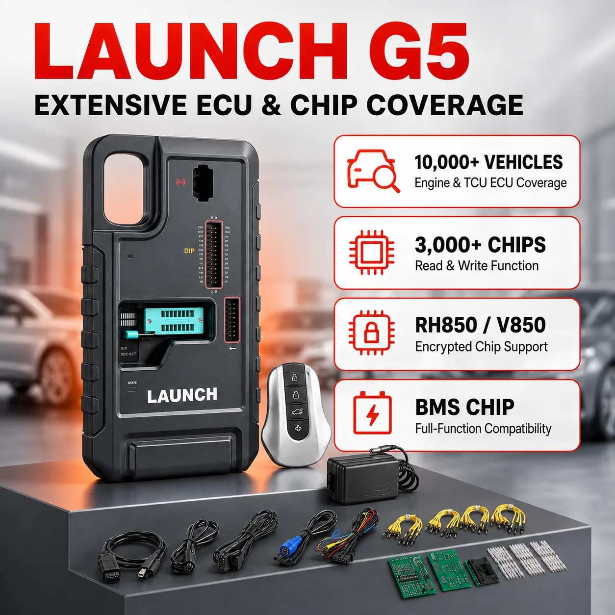 LAUNCH X431 PROG5 G5 IMMO Programmer 3-in-1 IMMO Tool Supports Key Matching, Key Programming, ECU/TCU Cloning & Writing 4 sold b