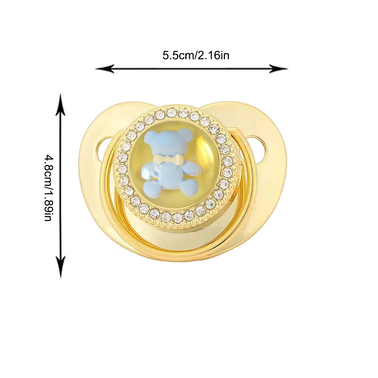 0-3 Jahre altes Baby Silikon Schnuller, Cartoon Bär Muster drei dimensionale Form Baby Beißring, Neugeborenes Geschenk, bpa-frei