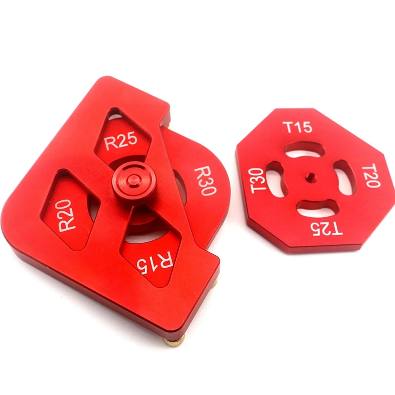 Carpintaria Round Corner Trimming Machine, Arco e T Canto Chanfro Modelo, Vermelho, 1 Conjunto