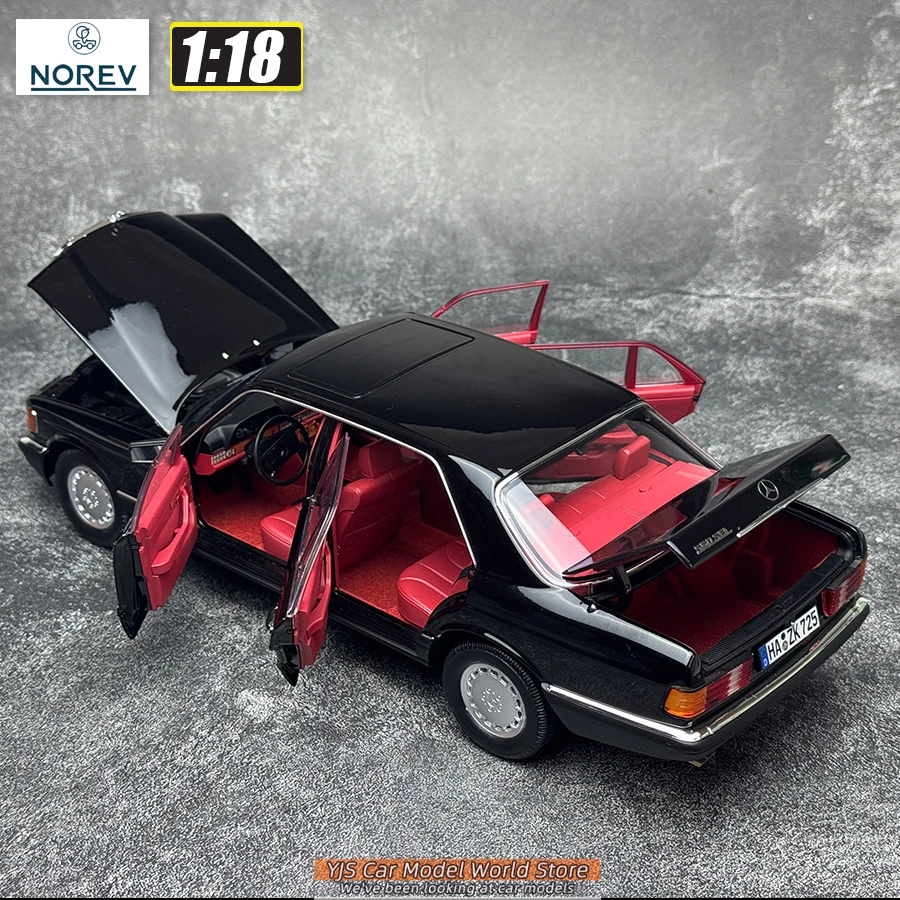 NOREV Cast Model 1/18 BEN. 560sel - Black - 1979 - S-Class w116