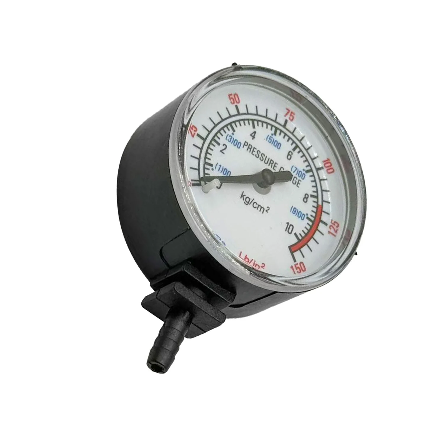 Pressure Gauge 4mm Barb Fitting 40.5x57mm 40 PSI Gauge Measures Kg cm2 Compact Design Lightweight 18g Portable