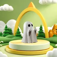 1 PCSCute Ghost Resin Statue With Middle Finger Spooky Halloween Decor For Shelf Mantel Coffee Table Display Home Party Ornament 4