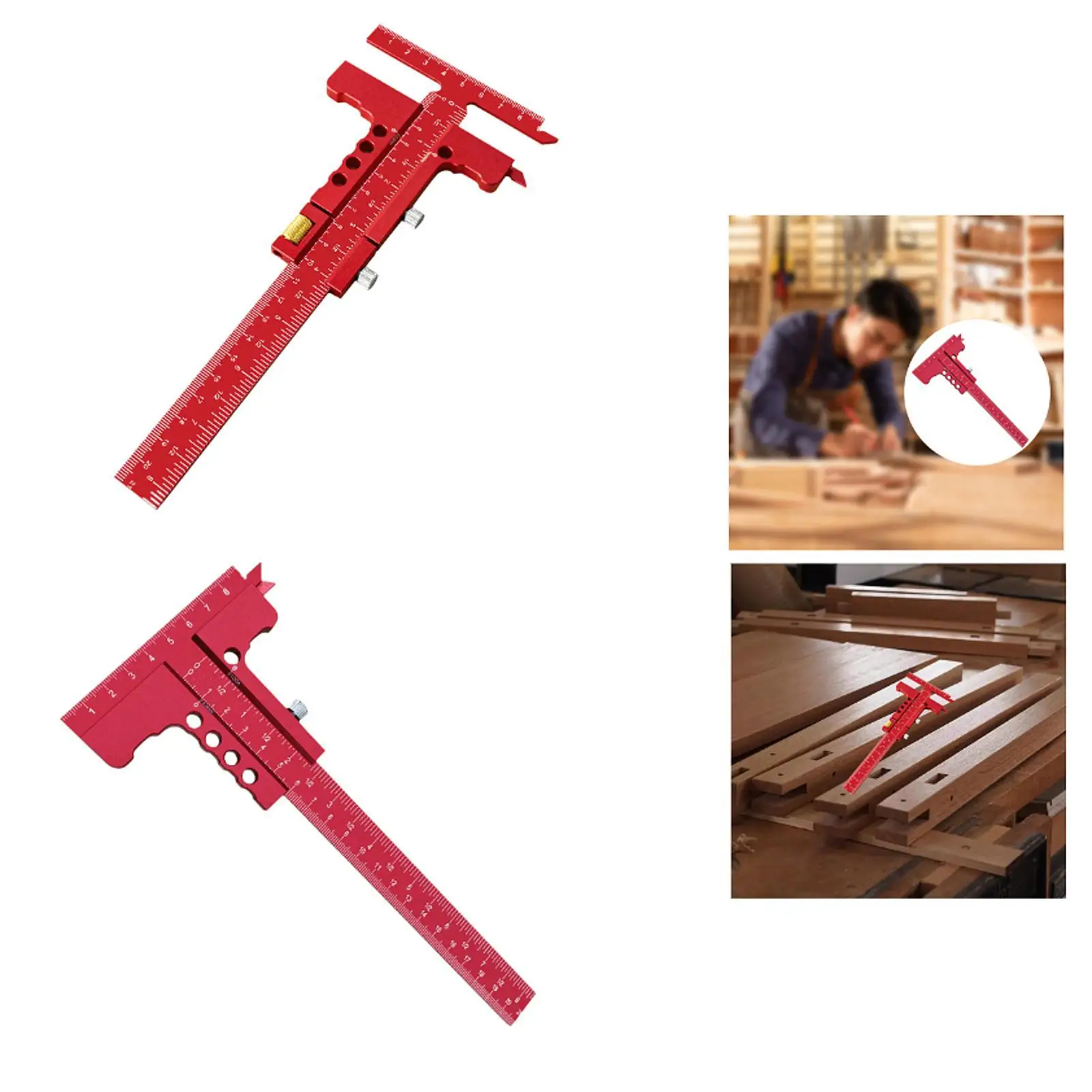 

Т-образная линейка для обработки древесины, дюймовая/метрическая многофункциональная линейка для обработки древесины