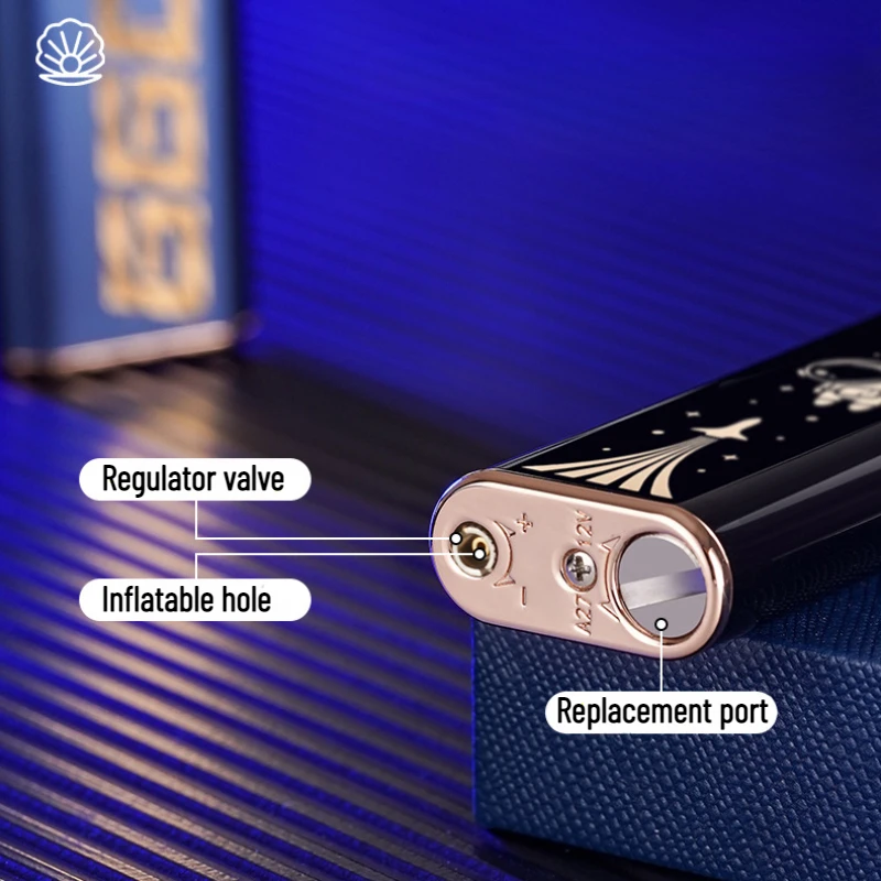 The Latest Maoyan Lighter Open Flame Inflatable Aluminum Case Compact Portable Silent Battery Ignition Men's Cigarette Lighter - Image 5