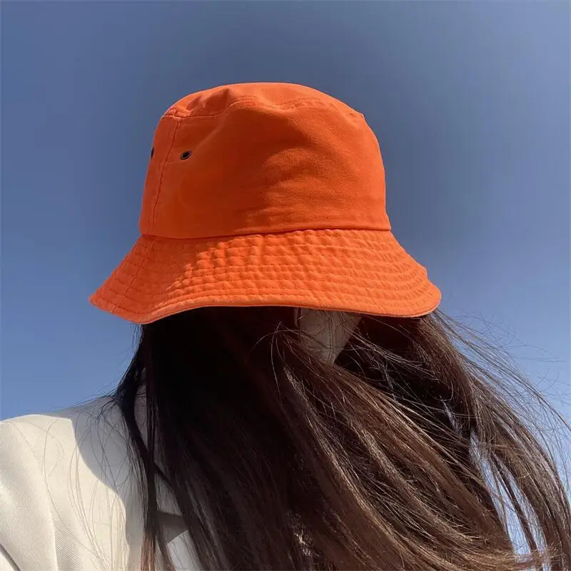 Fluorescent Bucket Hat Women Summer Hat Men Green Sunscreen Shade Street Wash Basin Panama Hat Men\'s Caps
