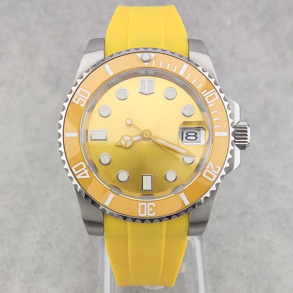 40mm NH35 Watch Men's Watch High Quality Automatic Mechanical Stainless Steel Sapphire Glass Waterproof Case Watch Custom Logo
