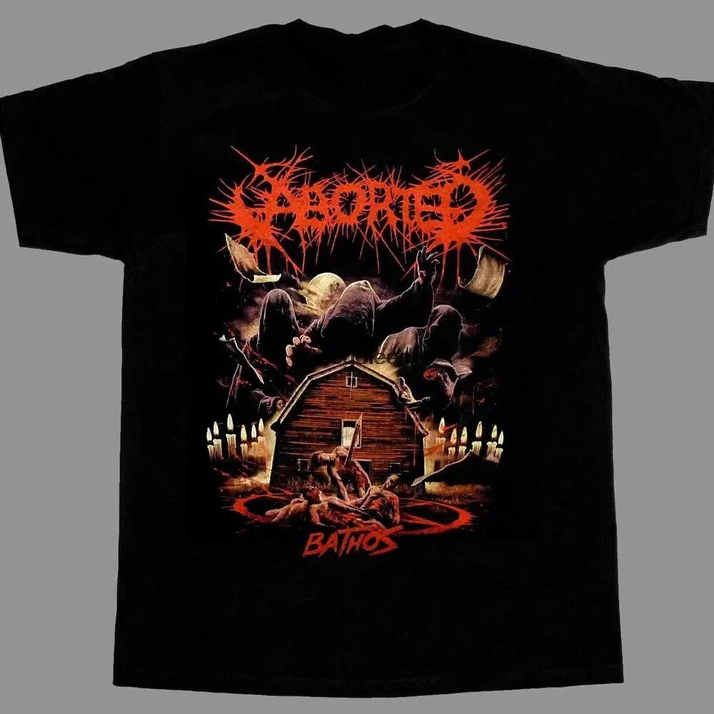 Charted Carnal Effigy Aborted Band Music Black T-Shirt Cotton