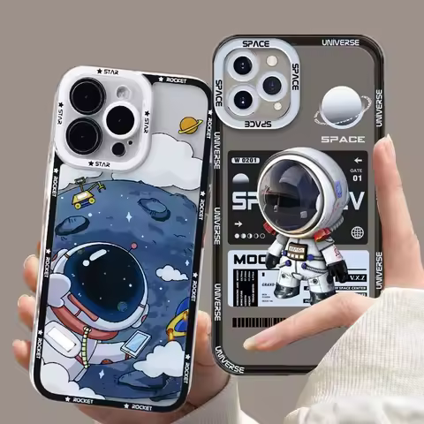 Space Astronaut Case for Infinix Note 30 40 Pro 30i Hot 30 Play 30i GT 10 40 Pro Tecno Spark 10 20 Pro CAMON 19 NEO Soft Cover