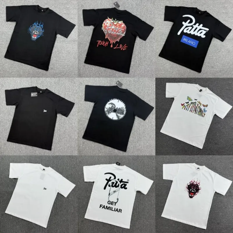 2026 Real Photo High Quality Patta Short Sleeve Tee Summer Casua Print PATTA T-shrits Stock