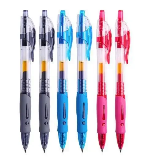 3/6 Pcs/set High Quality Retractable Gel Pens 0.5mm 3 Color Ink Ballpoint Pen Stationery School Office Supplies Writing