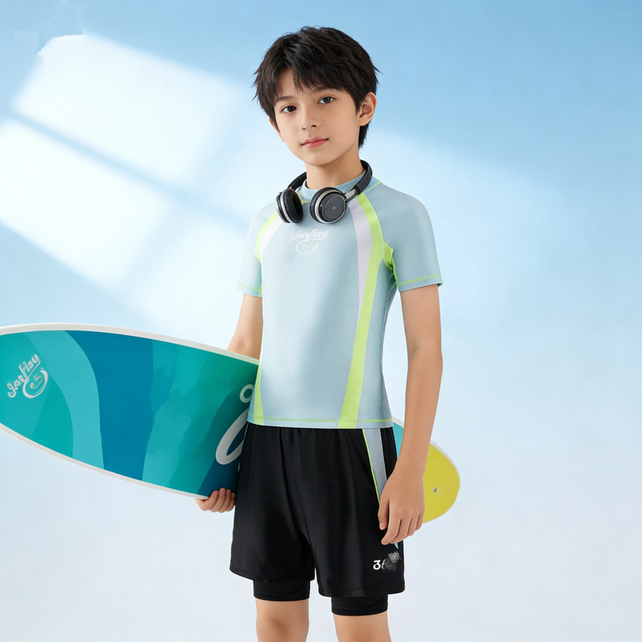 

Быстросохнущие раздельные детские купальники для мальчиков: модные двухсекционные купальные костюмы для пляжа и водных игр