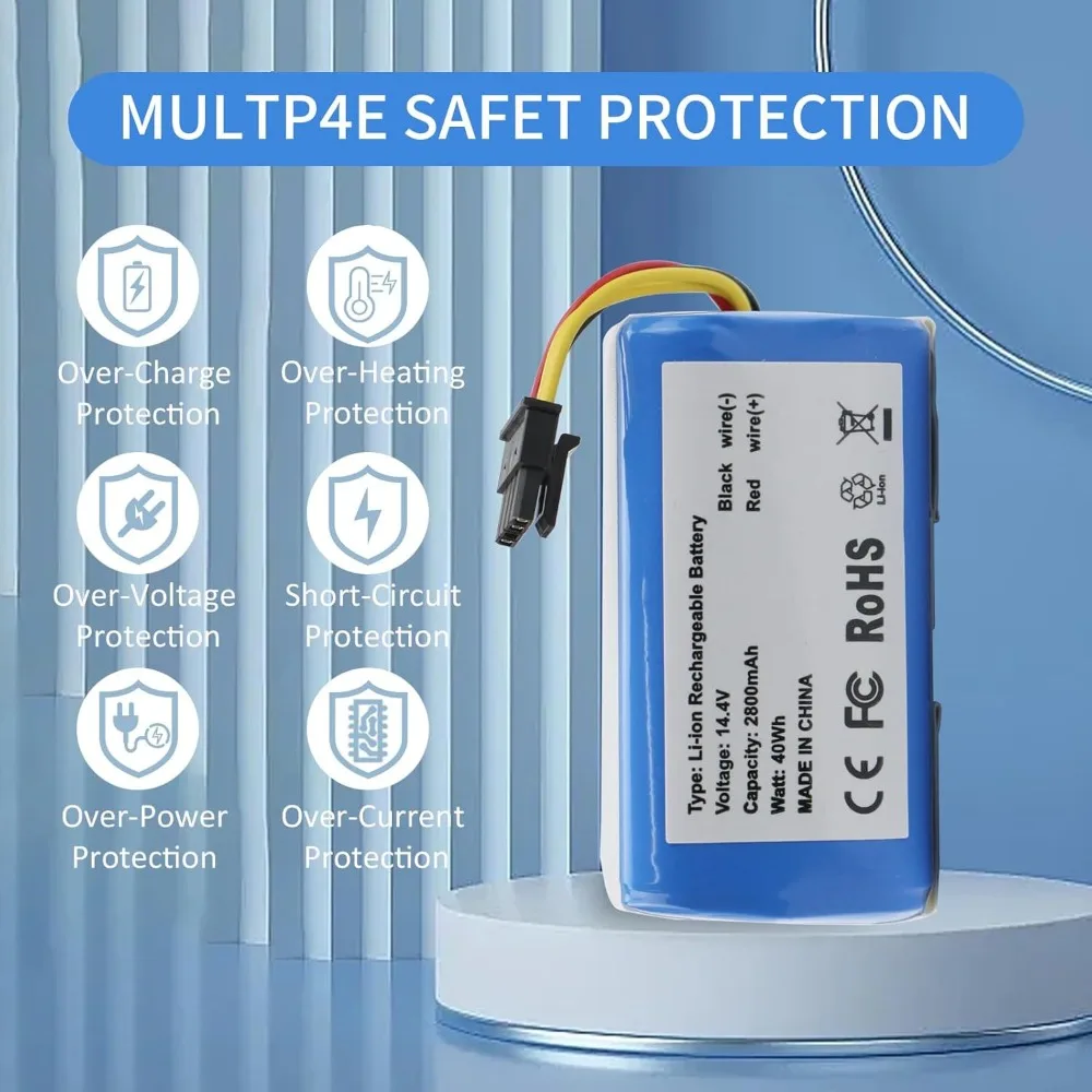 

New 14.4v 3500mAh Lithium-ion Battery For Cecotec Conga 1290 1390 1490 1590 Replacement Robot Vacuum Cleaner Battery