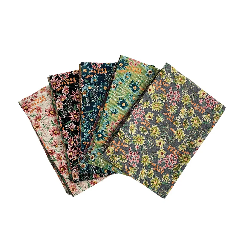 

Yarn-Dyed Jacquard Fabric Cloth Pastoral Wind Tablecloth Sand Release Small Floral Luggage Clothing Fabric