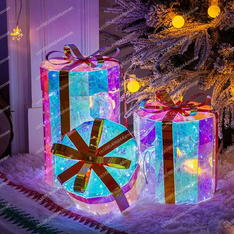Creative Luminous Gift Box Set Bar Theme Party Atmosphere Dress Up Shopping Mall Events Graduation Party Decoration