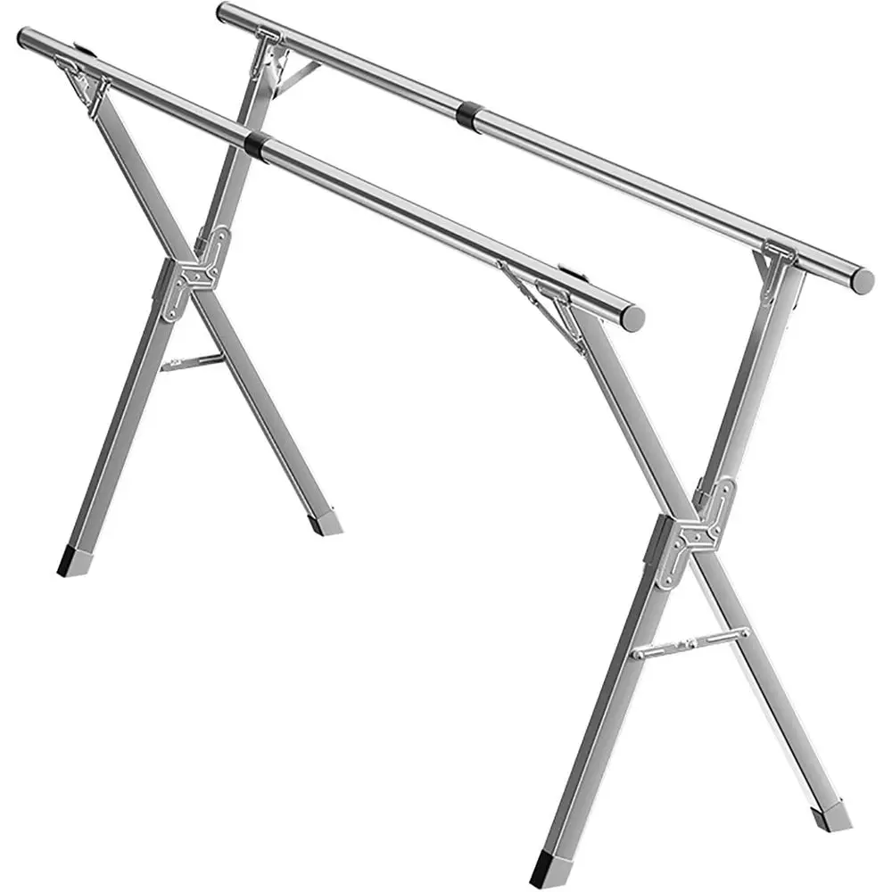 

Portable Adjustable Drying Rack for Indoor & Outdoor Use, Collapsible Design, Offers Ample Space for Clothes