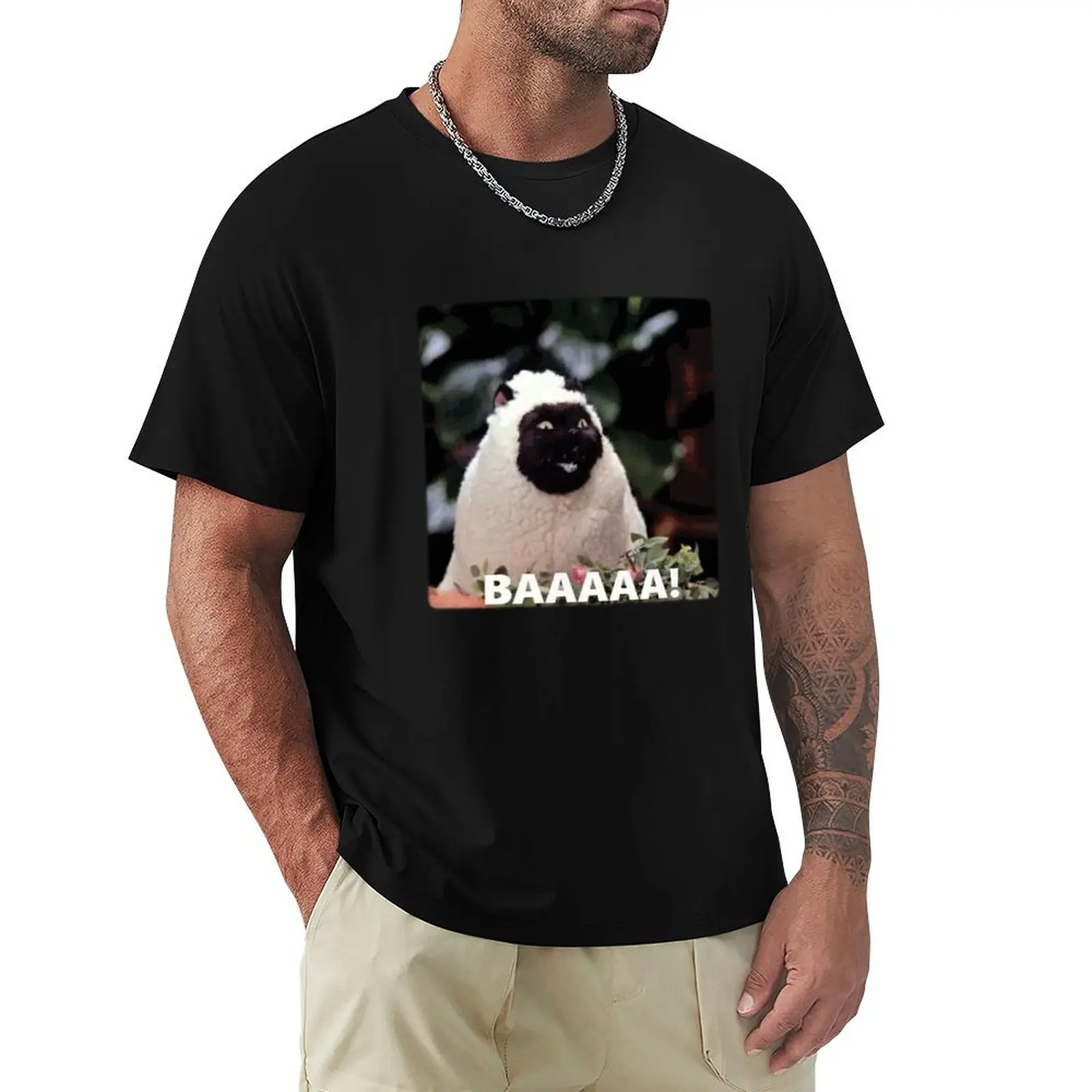 Salem The Cat - Sheep T-Shirt Everyday Wear Basic Short Sleeve Top