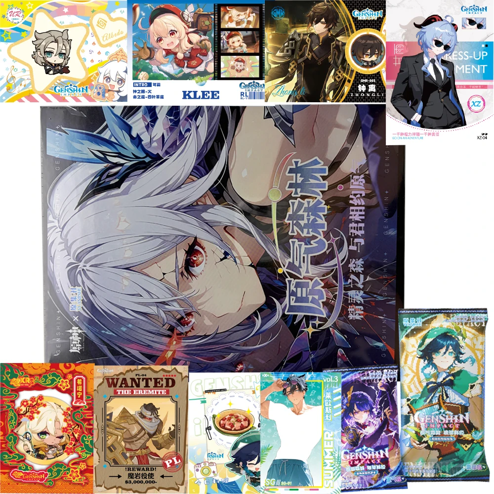 Adventure Battle Game Genshin Impact Collection Card Cartoon Design Unique Surprise Personality Characters Portrait Card Gifts