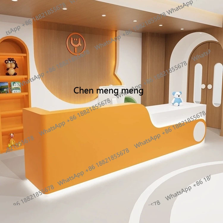 X Front desk, bar table company reception, beauty salon clothing store checkout page