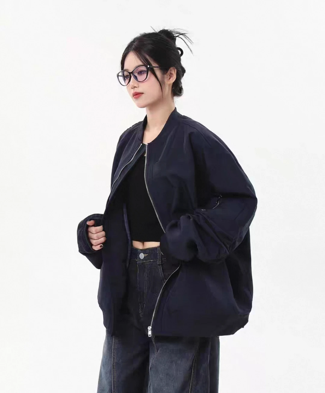 

Bomber Jackets Womens Jacket Streetwear Autumn Jacquard V-Neckcollar Clubwear Fluffy Ethnic Novelty Artistic Layered Gentle Warm